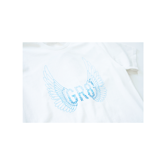 art influencer austin gr8-1 breathe winged logo white short sleeve tshirt