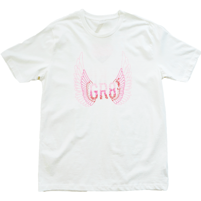 great one austin fowlers be kind winged logo design white short sleeve tshirt