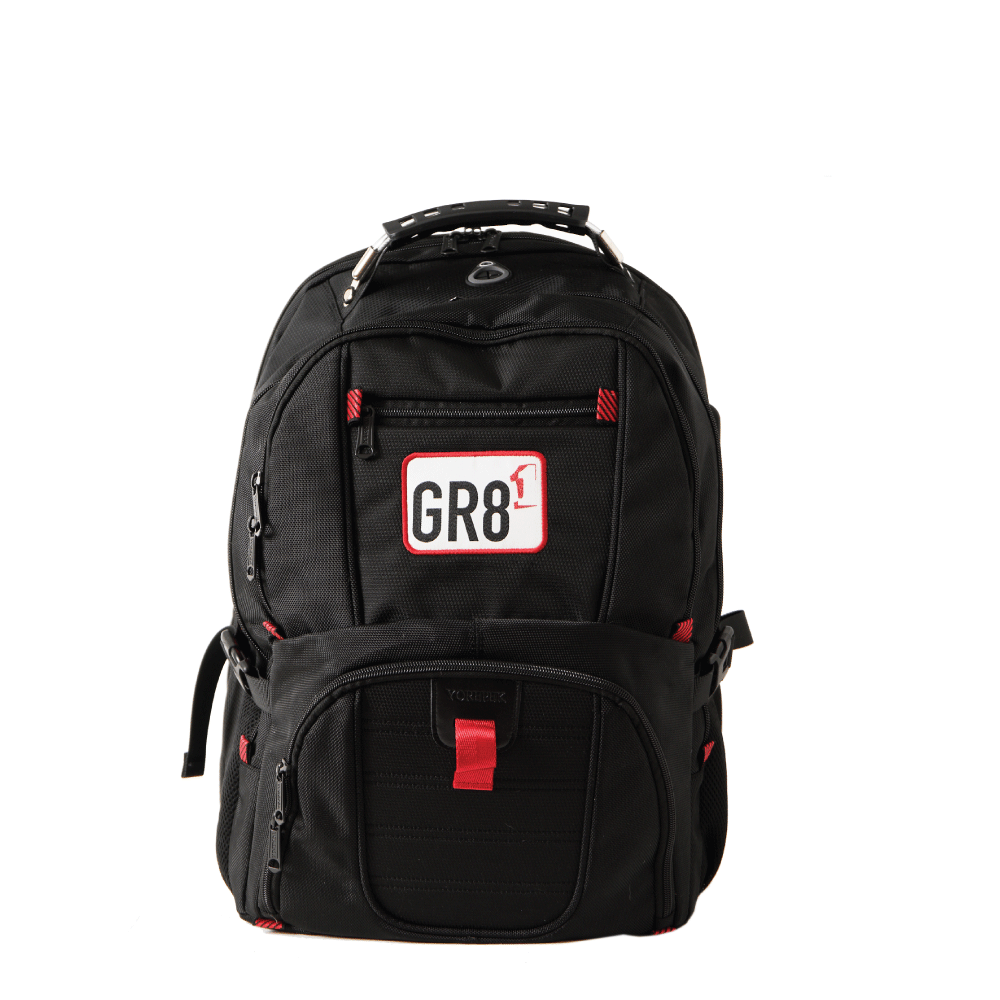 extra large 50L black travel backpack with usb charging port